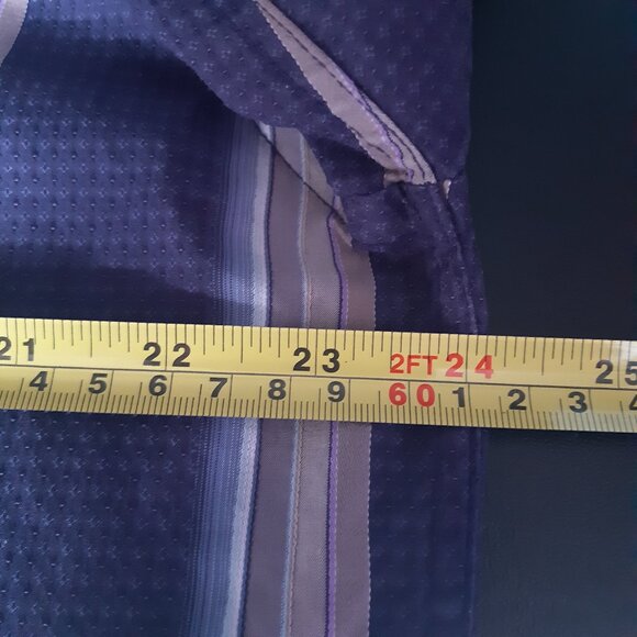 Bugatchi Uomo SZ M 100% Cotton Men's Button Down Blue Striped Shirt - Picture 10 of 13